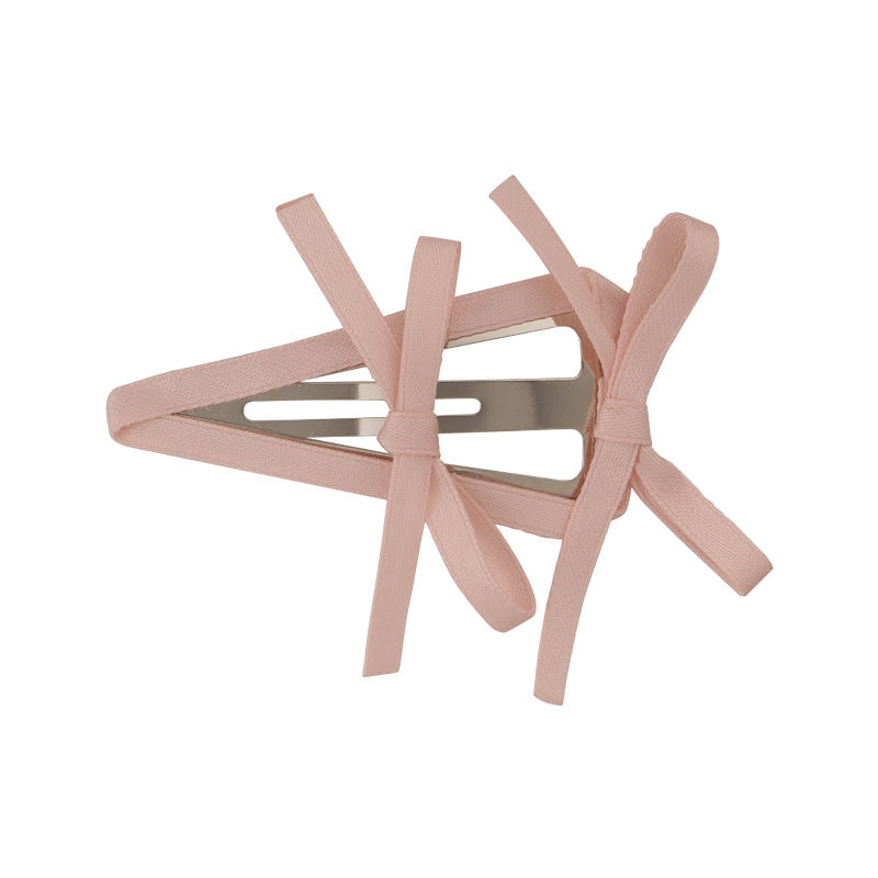 Wholesale Colorful Fabric Ballet Style Ribbon Bow Triangle BB Hair Clip